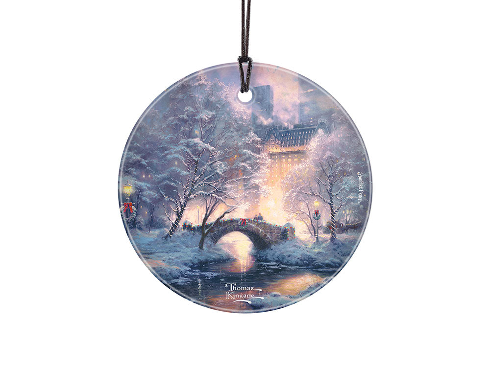 Thomas Kinkade (Holiday in Central Park) StarFire Prints™ Hanging Glass Print SPCIR1187