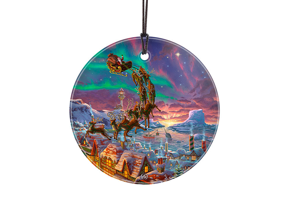 Zac Kinkade (Santas North Pole - Santa) StarFire Prints™ Hanging Glass Print SPCIR1205