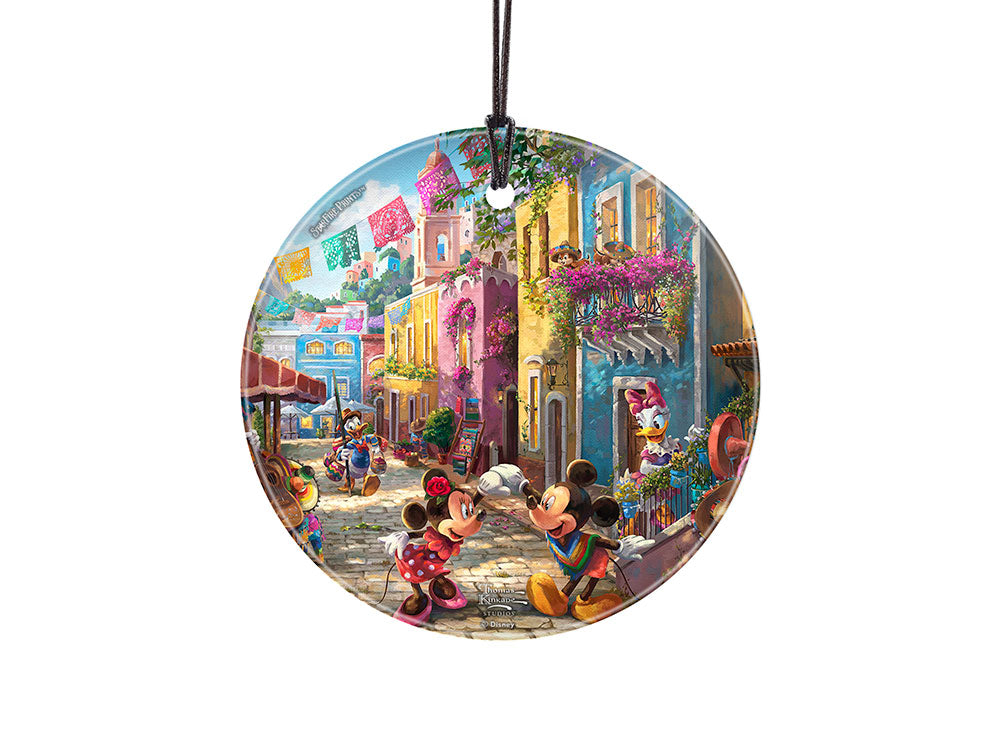 Disney (Mickey and Minnie in Mexico) StarFire Prints™ Hanging Glass Print SPCIR1224