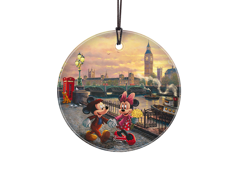 Disney (Mickey and Minnie in London) StarFire Prints™ Hanging Glass Print SPCIR1297