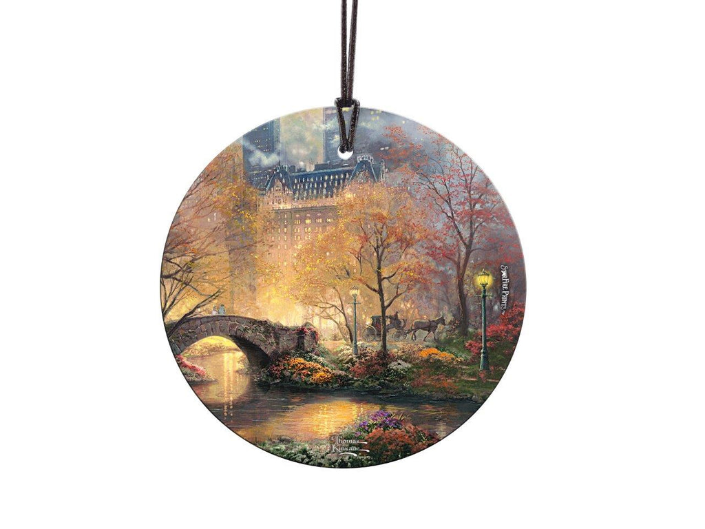 Thomas Kinkade (Central Park In The Fall) StarFire Prints™ Hanging Glass Print SPCIR699