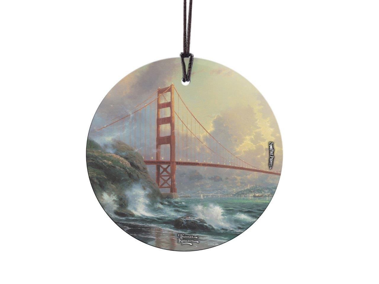 Thomas Kinkade (San Francisco, Golden Gate Bridge) StarFire Prints™ Hanging Glass Print SPCIR702