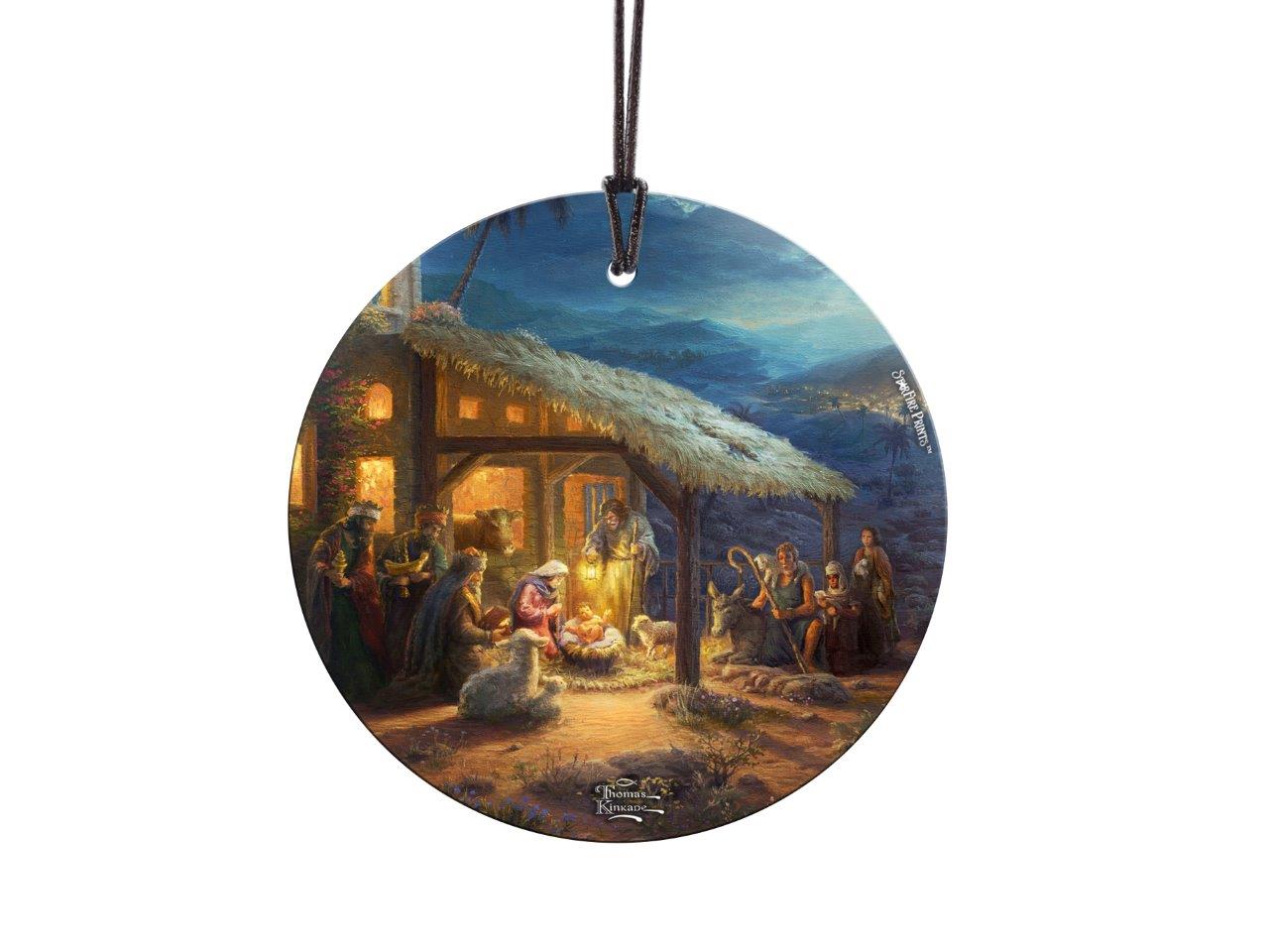 Thomas Kinkade (The Nativity) StarFire Prints™ Hanging Glass Print SPCIR742