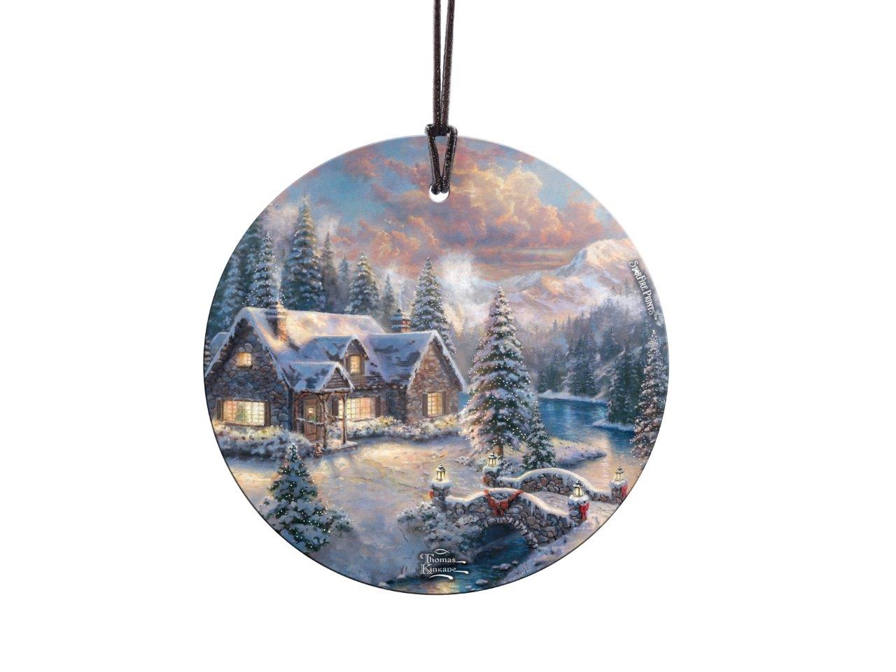 Thomas Kinkade (High Country Christmas) StarFire Prints™ Hanging Glass Print SPCIR767