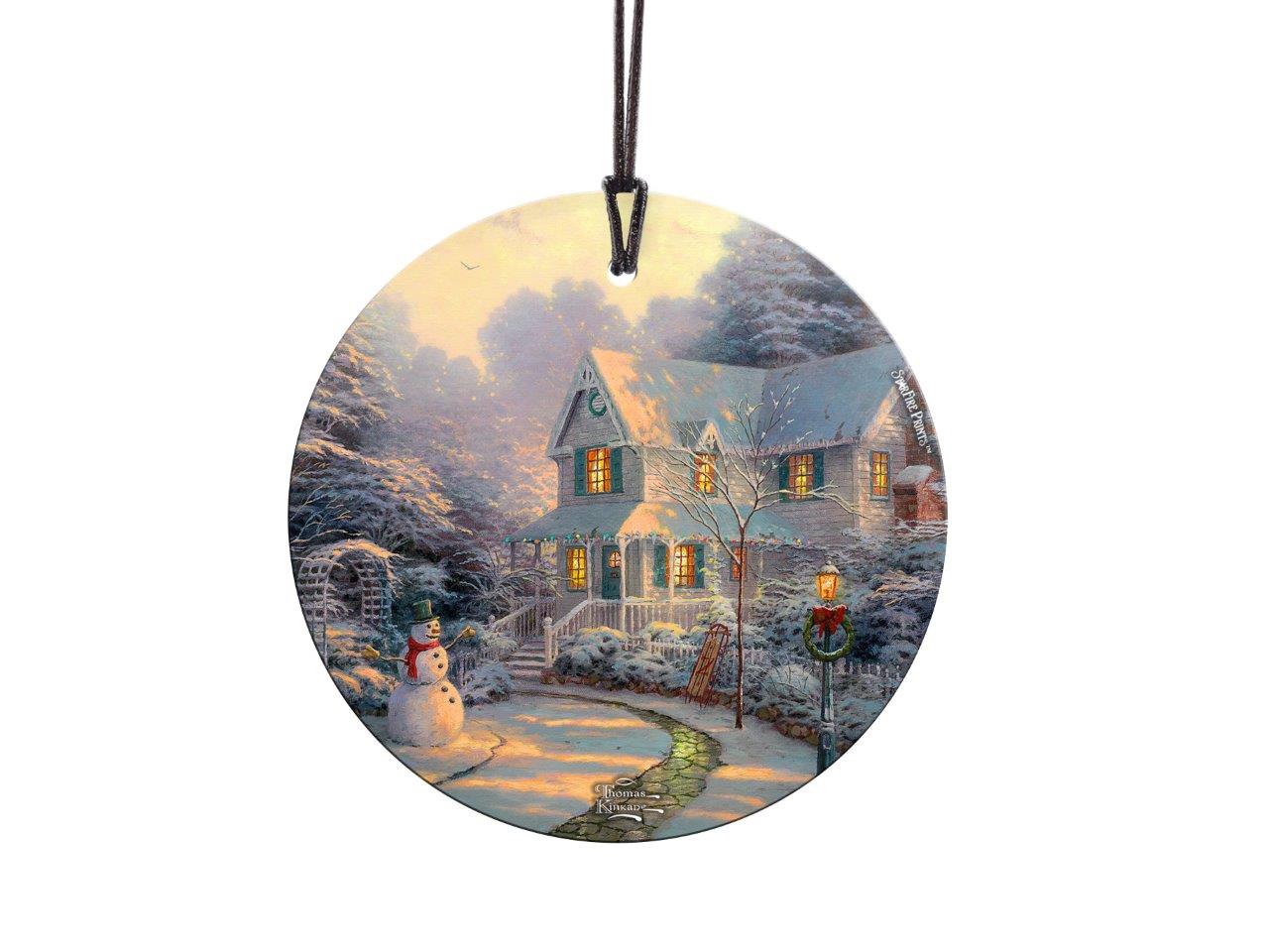 Thomas Kinkade (The Night Before Christmas) StarFire Prints™ Hanging Glass Print SPCIR768
