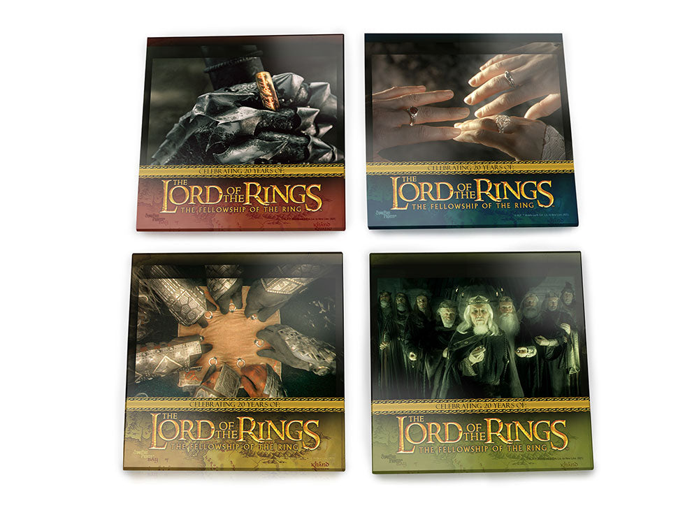 Lord of the Rings: The Fellowship of the Ring  (20th Anniversary) StarFire Prints™ Glass Coaster Set of Four SPCSTR1196