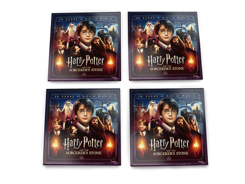 Harry Potter (The Sorcerers Stone - 20th Anniversary) StarFire Prints™ Glass Coaster Set of Four SPCSTR1226