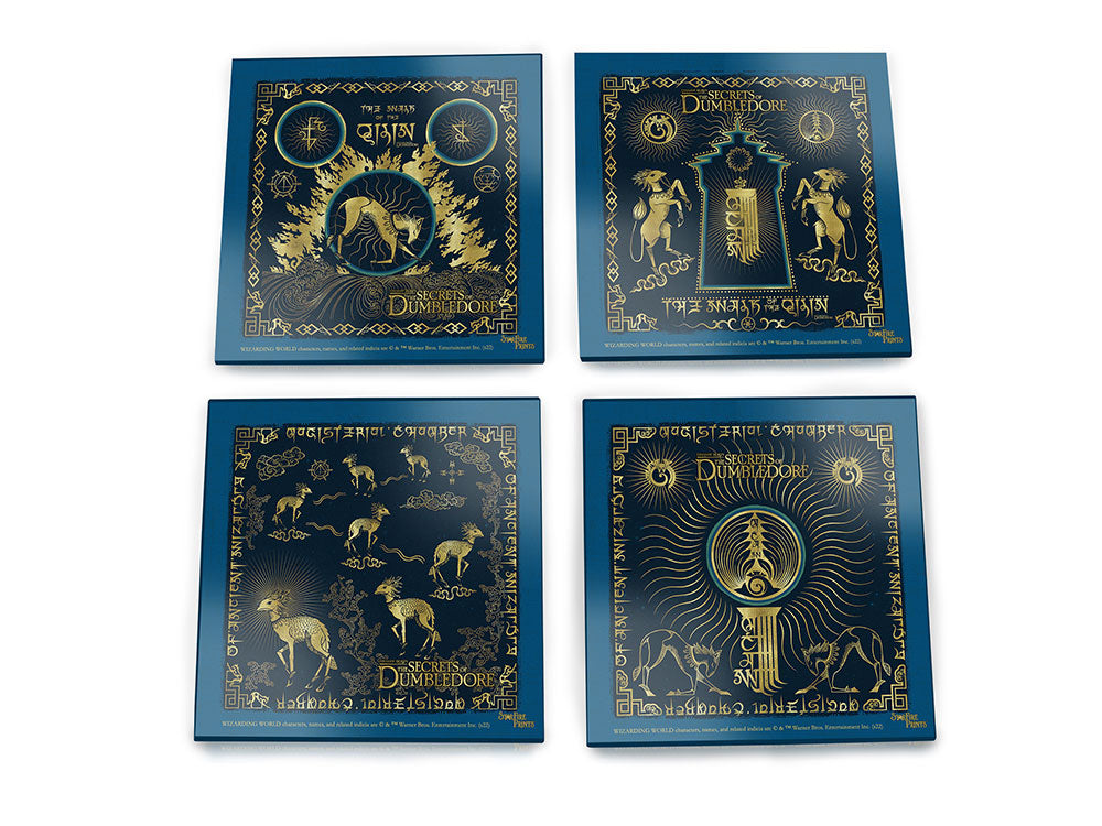 Fantastic Beast: The Secrets of Dumbledore (Walk of the Qilin) StarFire Prints™ Glass Coaster Set of Four SPCSTR1254