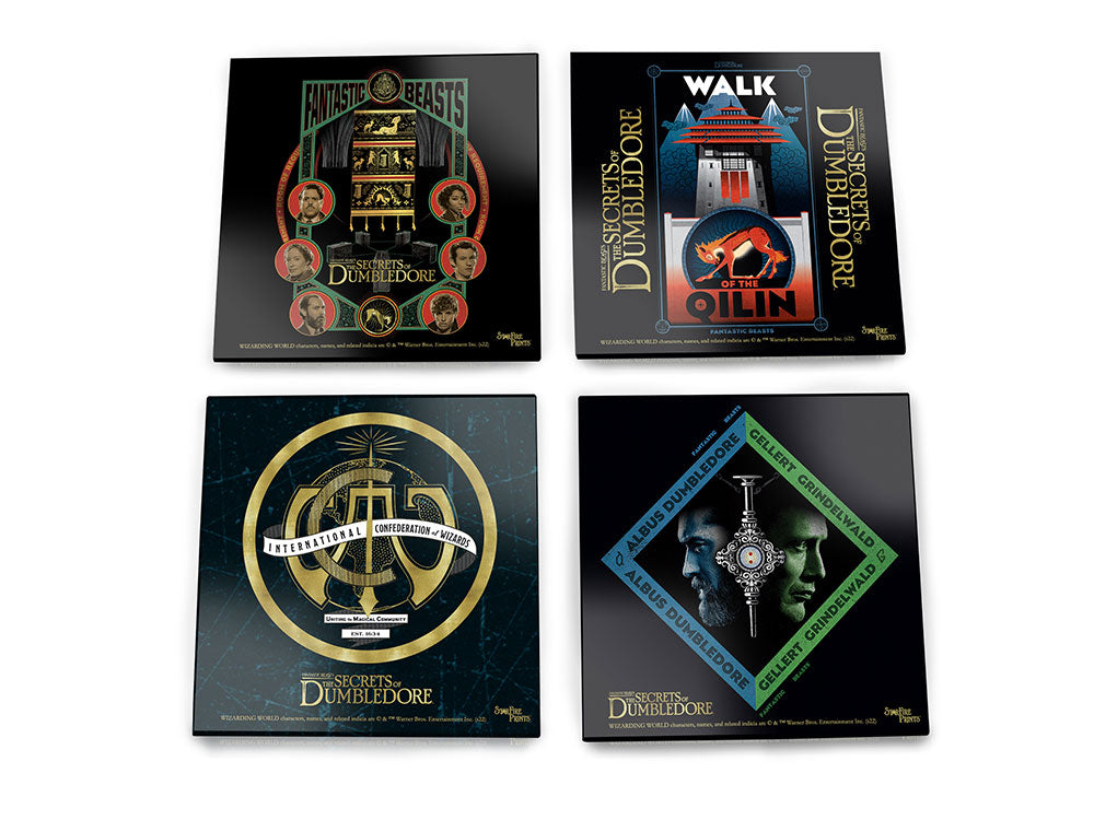 Fantastic Beasts: The Secrets of Dumbledore (The Secrets of Dumbledore) StarFire Prints™ Glass Coaster Set of Four SPCSTR1255