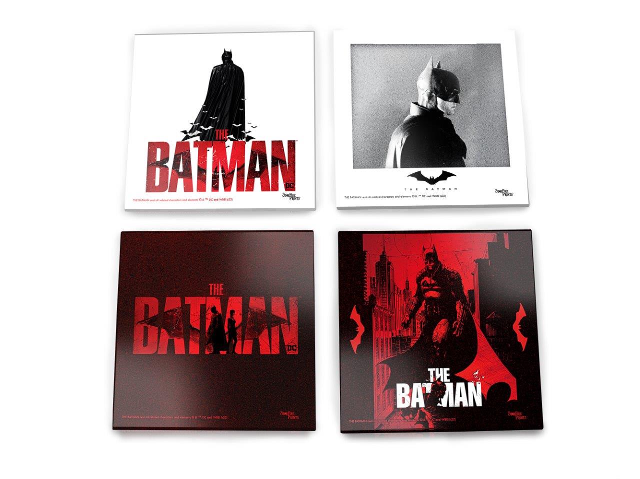 The Batman (Red Minimalistic) StarFire Prints™ Glass Coaster Print Set SPCSTR1256