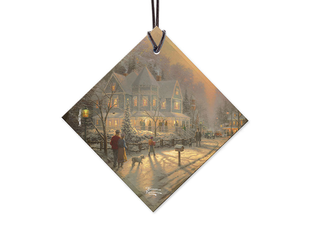 Thomas Kinkade (A Holiday Gathering) StarFire Prints™ Hanging Glass Print SPSQU1218