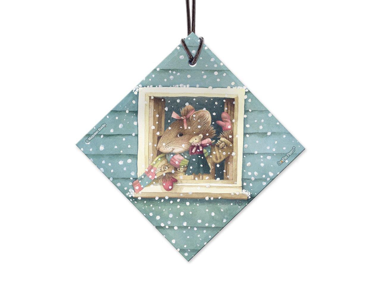 Marjolein Bastin (Vera the Mouse Says Hello) StarFire Prints™ Hanging Glass Print SPSQU836