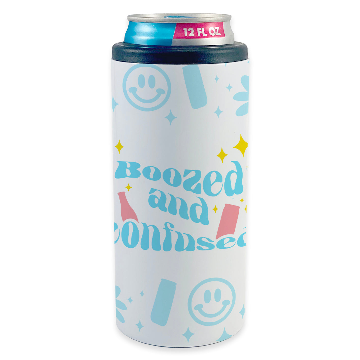 Bridal Party Collection (Boozed and Confused) 12 oz Stainless Steel Slim Can Cooler SSKOOW0009