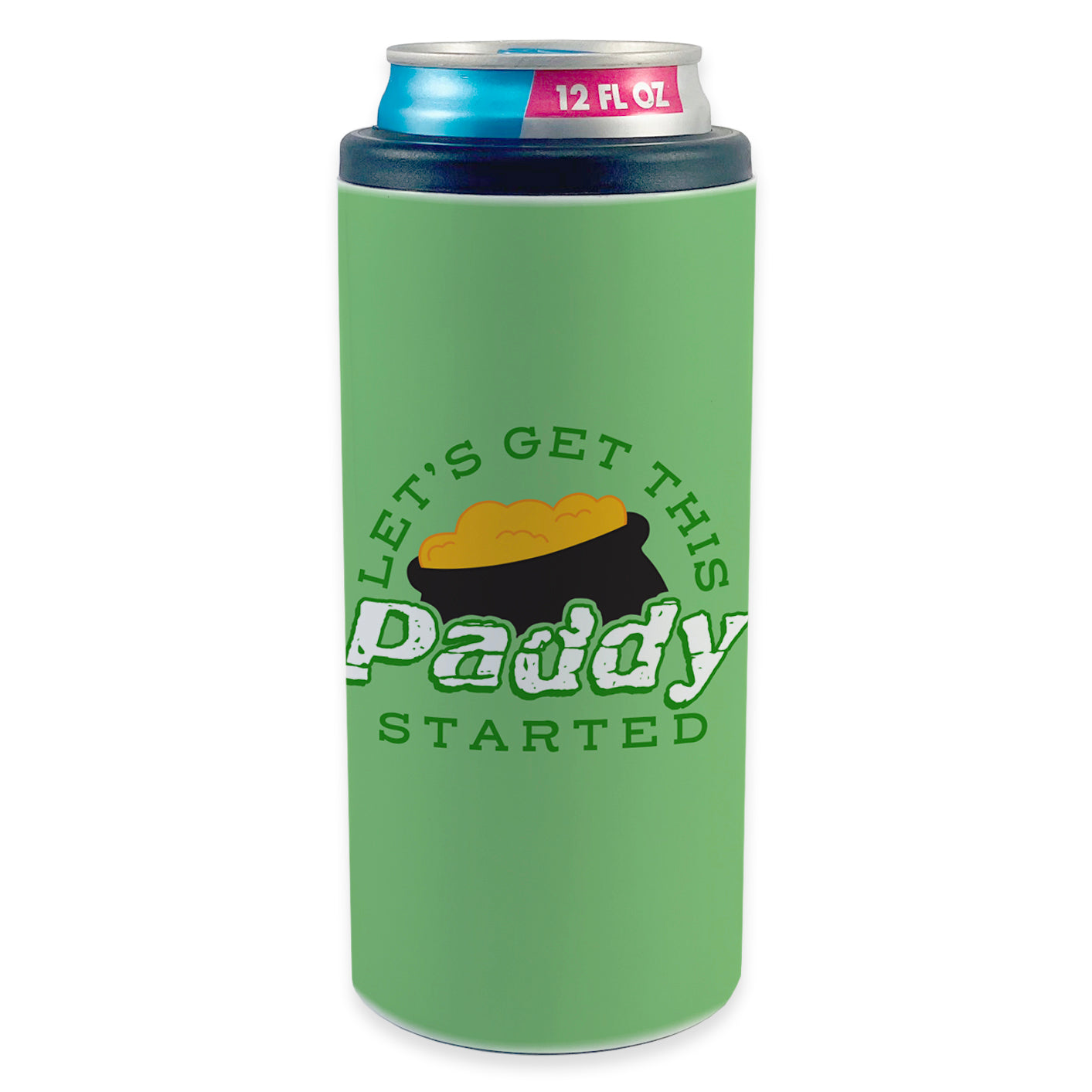 St. Patricks Day Collection (Lets Get This Paddy Started) 12 Oz Slim Can Cooler