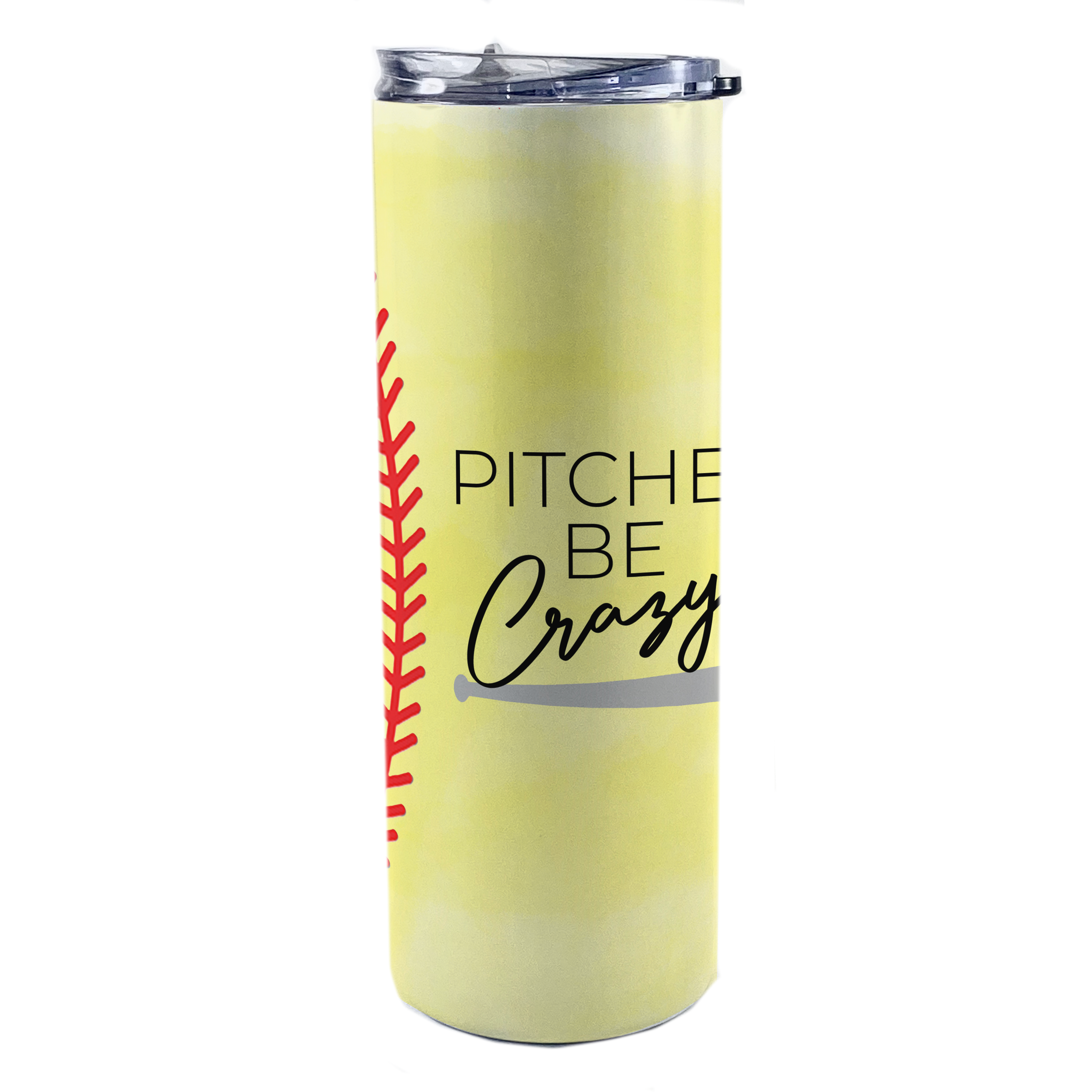 Sports Collection (Pitches Be Crazy - Softball) 20 Oz Stainless Steel Travel Tumbler with Straw SSTUMW0062