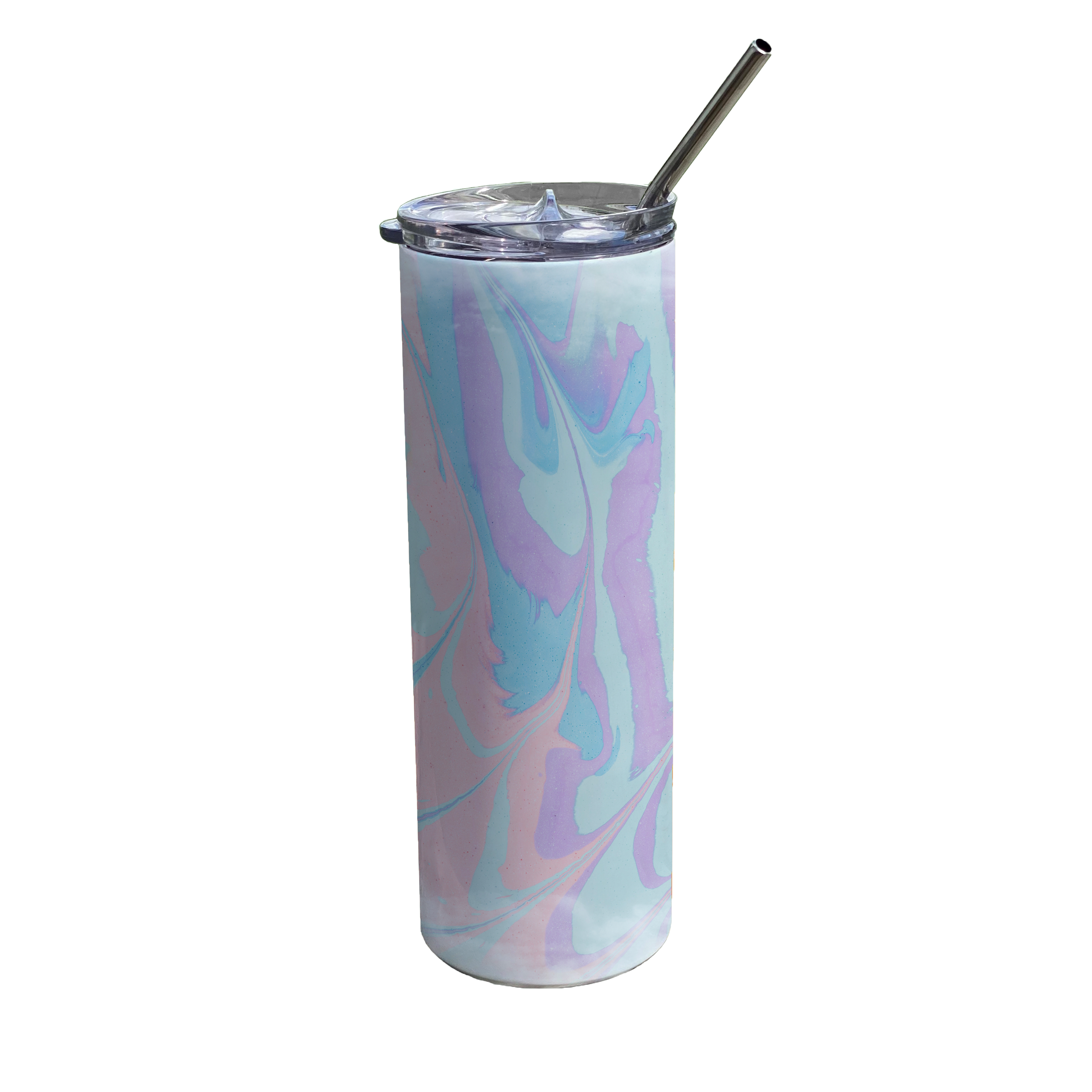 Trend Setters Original (Pastel Marble) 20oz Stainless Steel Travel Tumbler with Straw