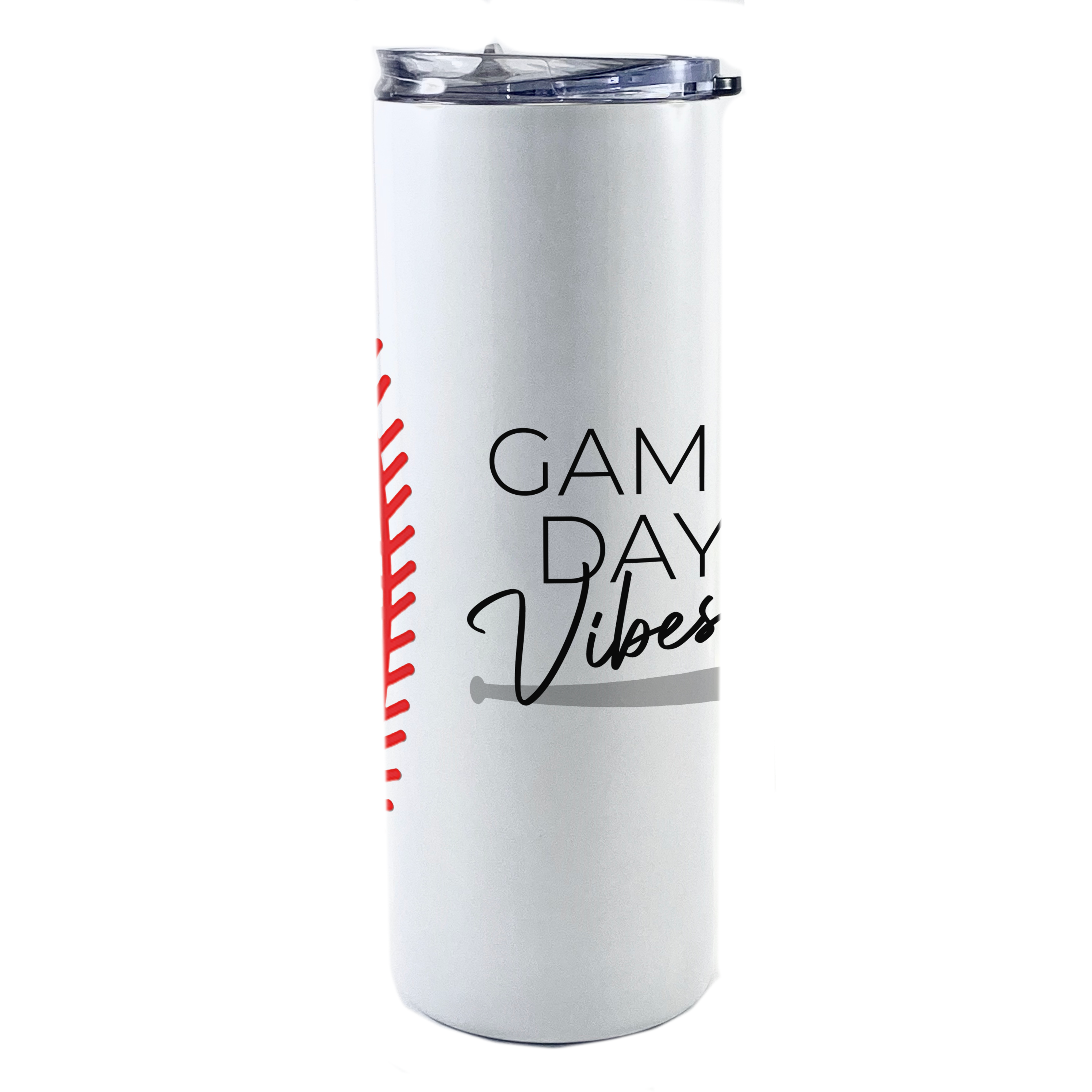 Sports Collection (Game Day Vibes - Baseball) 20 Oz Stainless Steel Travel Tumbler with Straw SSTUMW0079