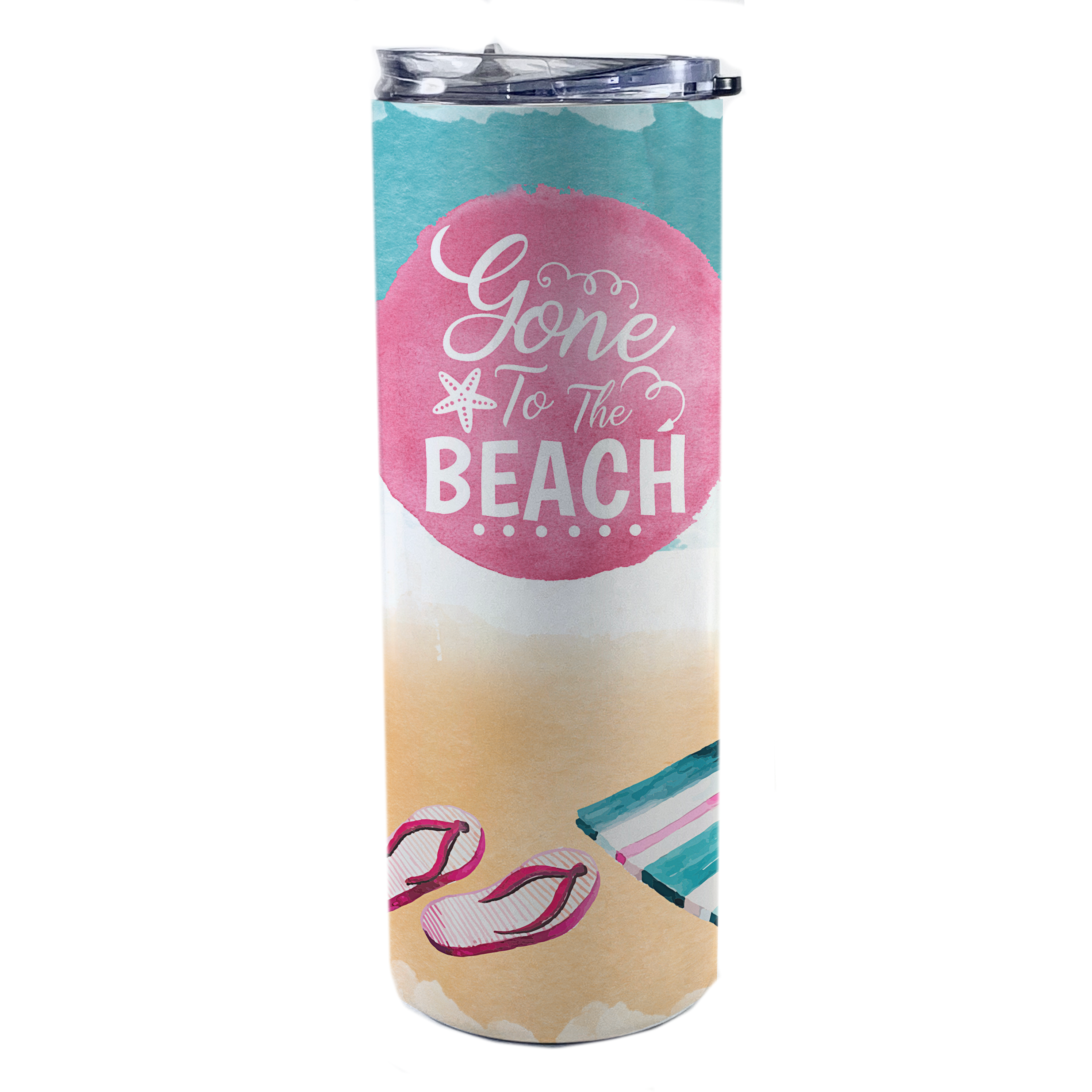 Vacation Collection (Gone To The Beach) 20 Oz Stainless Steel Travel Tumbler with Straw SSTUMW0084
