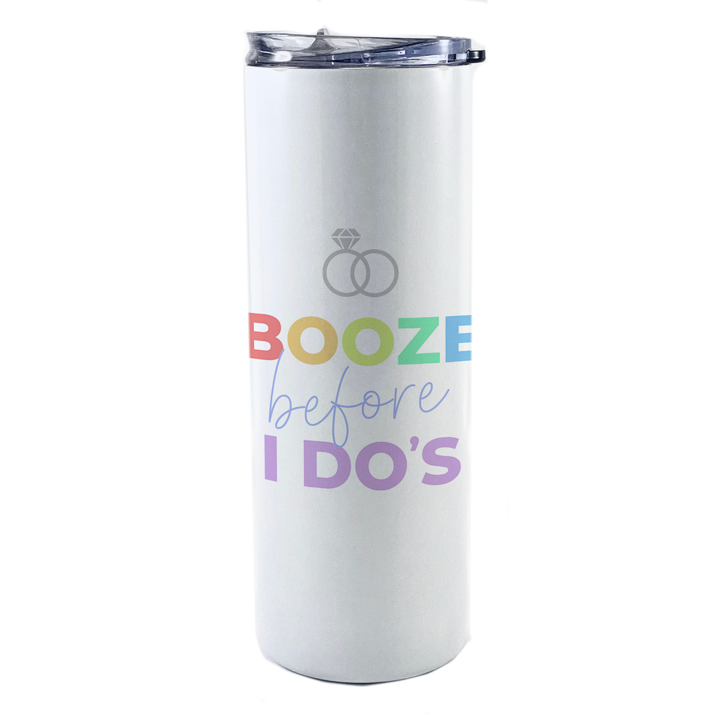 Bridal Party Collection (Booze Before I Dos) 20 Oz Stainless Steel Travel Tumbler with Straw SSTUMW0099