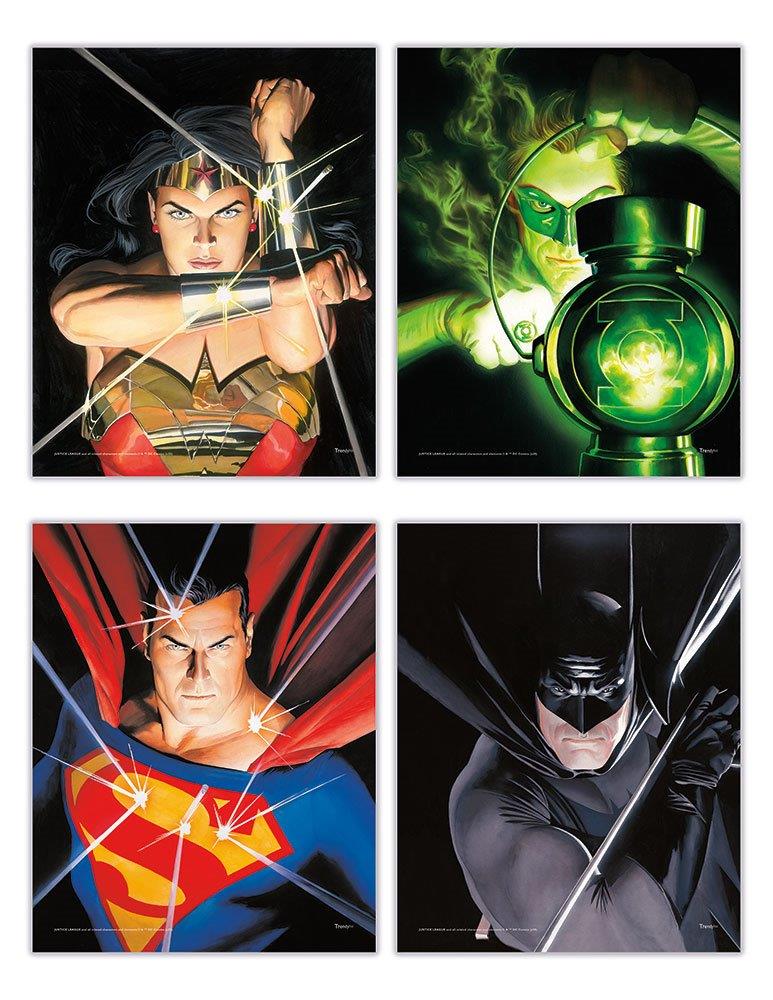 DC Comics (Justice League - Alex Ross Comic Book Covers) TrendyPrint™ Wall Art Set TP08100044