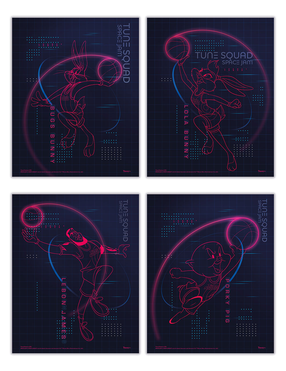 Space Jam: A New Legacy (Hologram) TrendyPrint™ Wall Art Set TP08100430
