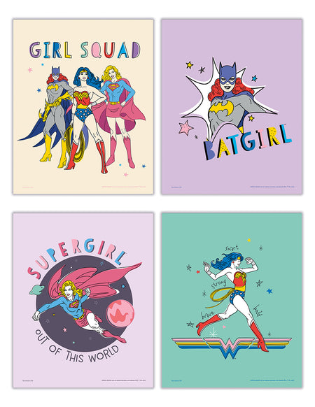 DC Comics (Justice League Women - Super Doodle) TrendyPrint™ Wall Art Set  TP08100785