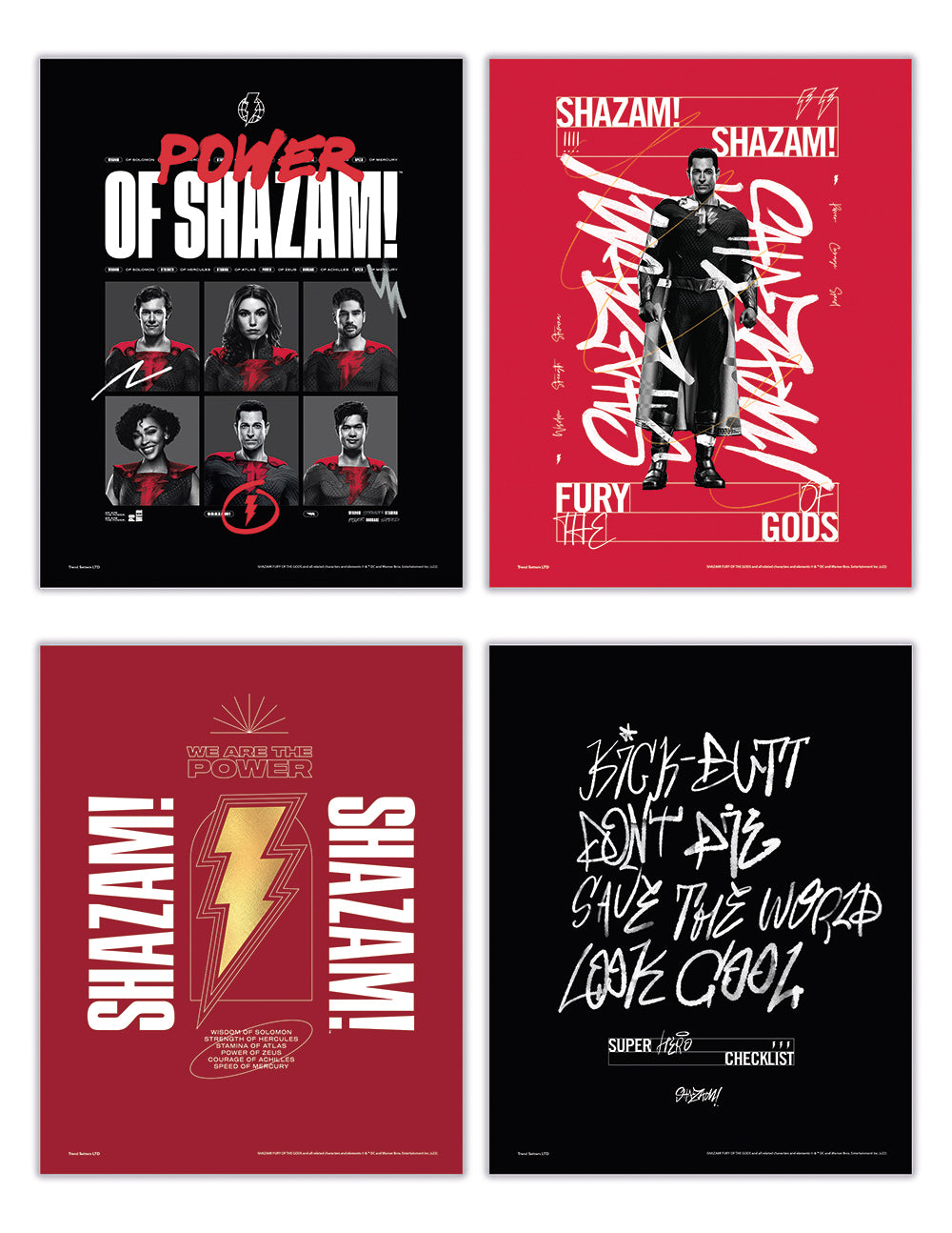 Shazam! Fury Of The Gods (Power of Shazam) TrendyPrint™ Wall Art Set  TP08100808