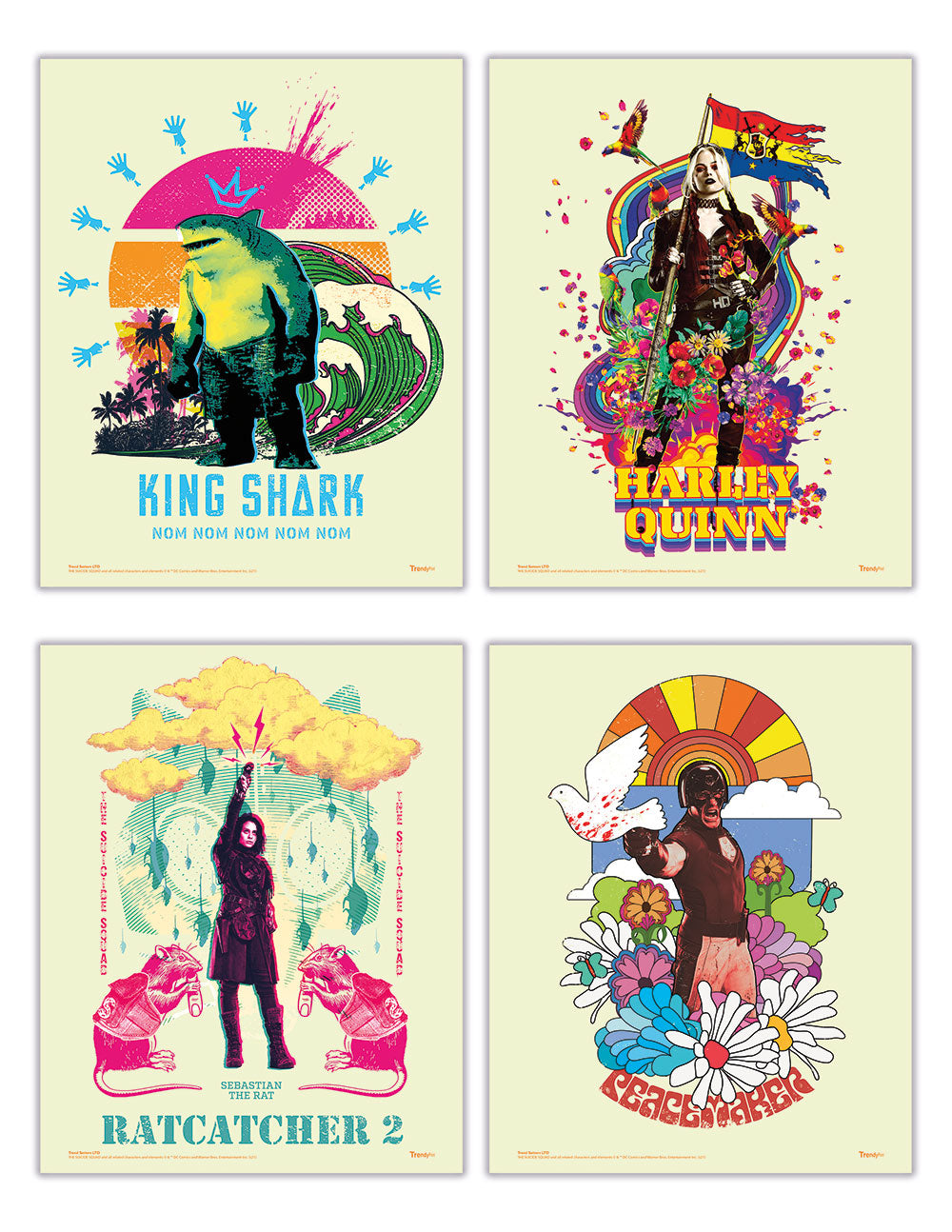 The Suicide Squad (Happy Psychos) TrendyPrint™ Wall Art Set TP08100828