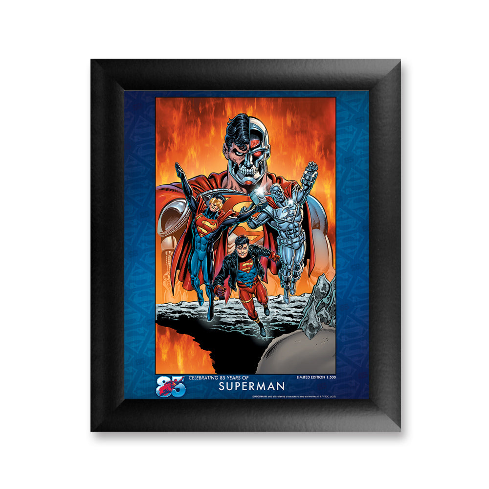 Superman 85th Anniversary (Reign of the Supermen Cover) Framed TrendyPrint™ Wall Art TPF08100287CLA