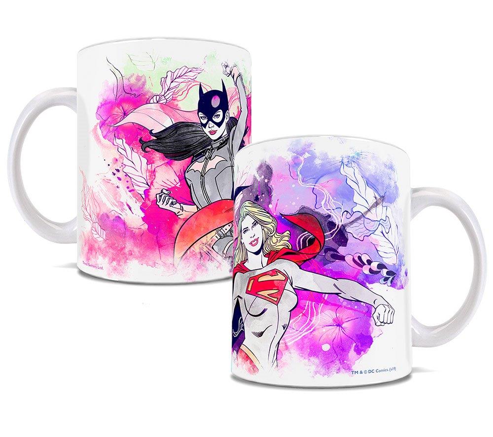 DC Comics (Batgirl and Supergirl Watercolor) 11 oz Ceramic Mug WMUG980