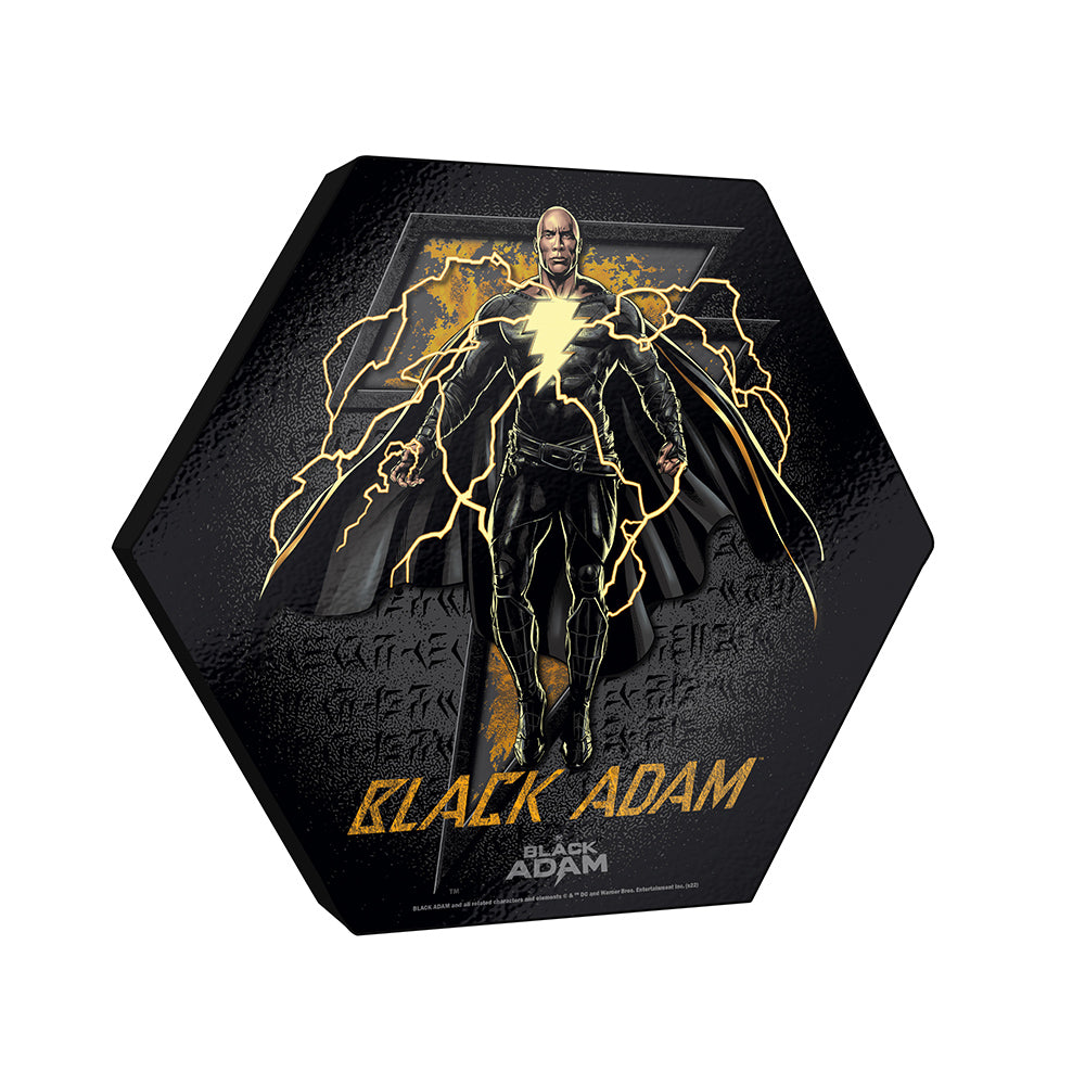 Black Adam (Black Adam) KNEXAGON® Wood Print WPHEX1687
