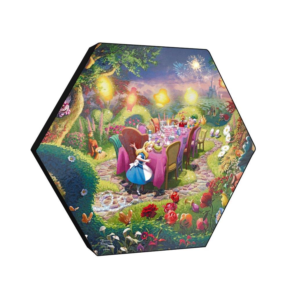 Disney (Alice in Wonderland Mad Hatters Tea Party) KNEXAGON® Wood Print WPHEX2615