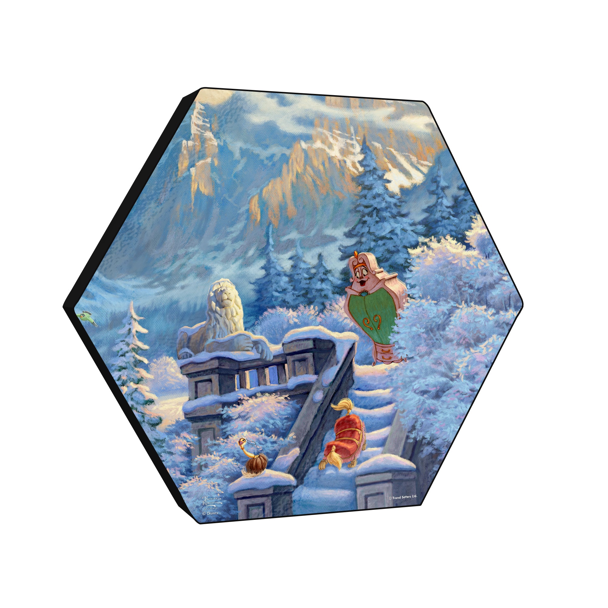 Disney (Beauty and the Beasts Winter Enchantment - Wardrobe, Fifi, Sultan) KNEXAGON® Wood Print WPHEX6538