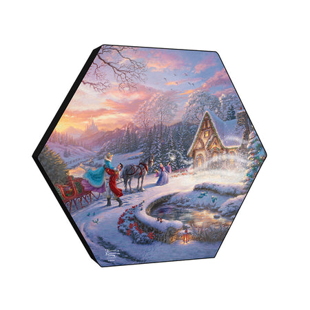 Disney (Cinderella Bringing Home the Tree) KNEXAGON® Wood Print WPHEX8244