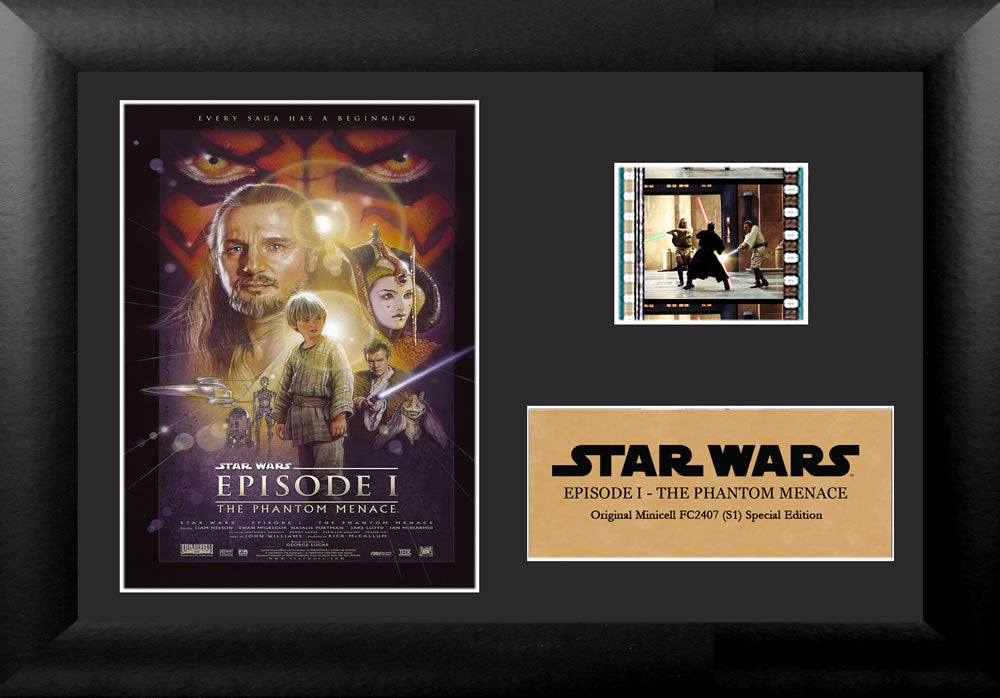 Star Wars Episode I The Phantom Menace Minicell FilmCells Framed Desktop Presentation USFC2407