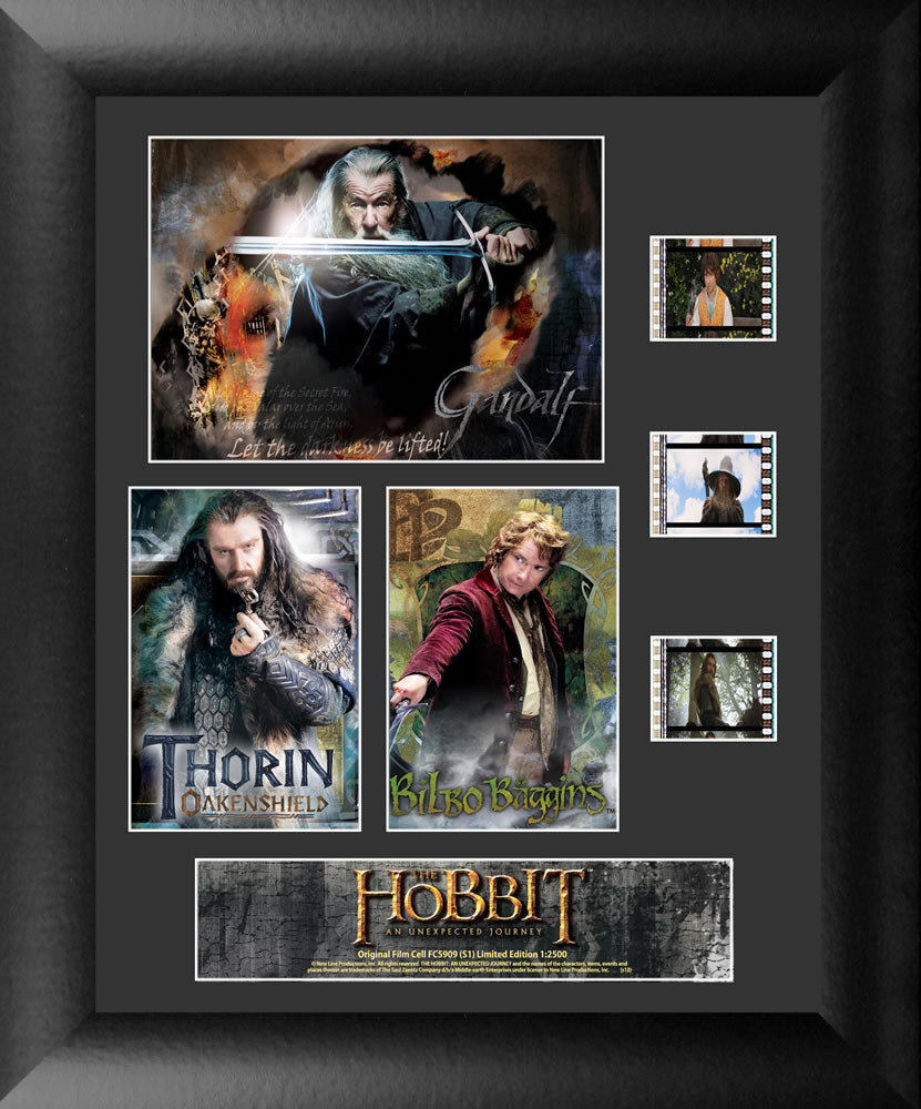 THE HOBBIT: AN UNEXPECTED JOURNEY (S1) Limited Edition 3 Cell Standard FilmCells Wall Art Presentation USFC5909