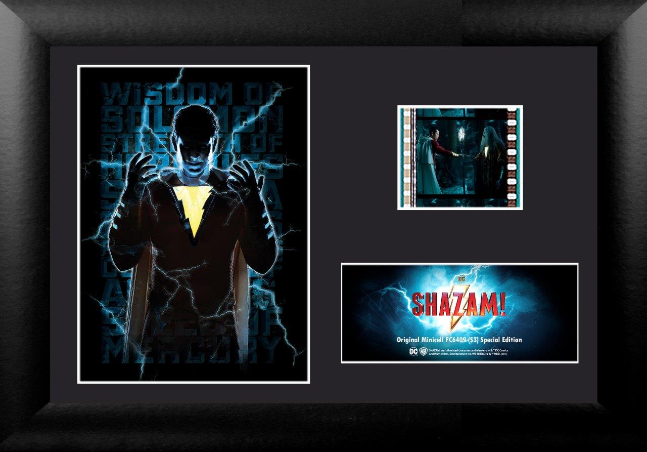 Shazam (Lightning) Minicell FilmCells Framed Desktop Presentation USFC6409