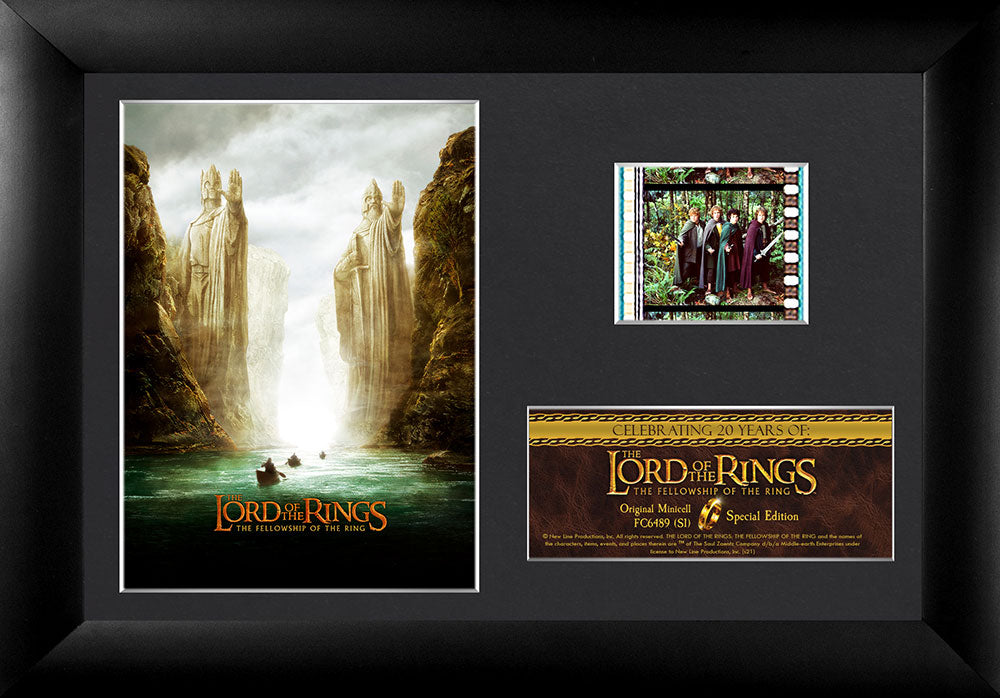 Lord of the Rings Fellowship of the Ring (20th Anniversary) Minicell FilmCells Framed Desktop Presentation USFC6489